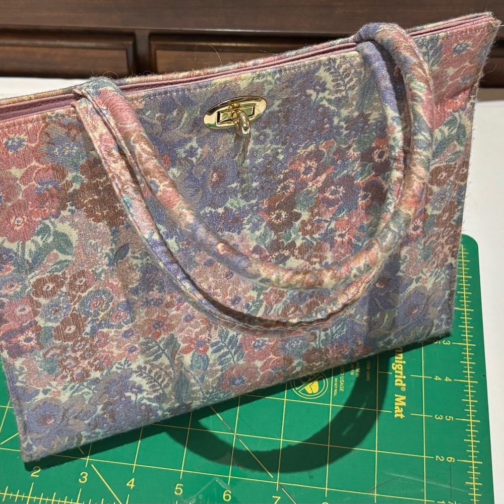 Margaret Smith Vintage Floral Tapestry Handbag